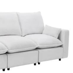 3 Seat Sofa With Removable Cushions And 2 Pillows, Teddy Fabric Upholstered Couch-ModernLuxe 20 3 Seat Sofa With Removable Cushions And 2 Pillows, Teddy Fabric Upholstered Couch-ModernLuxe -Furniture Haven Shop GUEST 40a810b3 c6cb 4ed2 8fd9 da4ec7ca2719