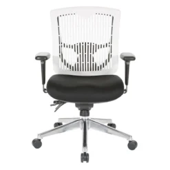 Contoured Plastic Back Manager's Chair White - OSP Home Furnishings