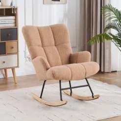 FERPIT Upholstered Teddy Velvet Accent Chair & Rocking Chair With Wingback Design -Furniture Haven Shop GUEST 413d421c e0c8 4b18 a611 18ff21fbe3f6