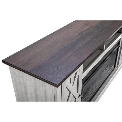 TV Stand For TVs Up To 50" Saw Cut Off White - Home Essentials 4 TV Stand For TVs Up To 50" Saw Cut Off White - Home Essentials - Image 4