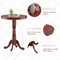Costway 5pcs Pub Table Set 30'' Round Bar Height Table & 4pcs Swivel Bar Stools -Furniture Haven Shop GUEST 419095a8 ce0e 409e bc37 9f16e4ab4cf0