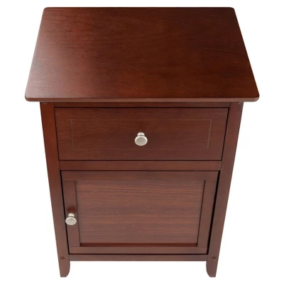 Eugene Nightstand Walnut - Winsome 2 Eugene Nightstand Walnut - Winsome - Image 2