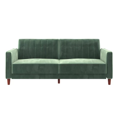 Pin Tufted Velvet Transitional Futon - Room & Joy 11 Pin Tufted Velvet Transitional Futon - Room & Joy - Image 11