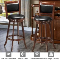 Costway 5pcs Pub Table Set 30'' Round Bar Height Table & 4pcs Swivel Bar Stools -Furniture Haven Shop GUEST 426e4196 eff1 4c32 b49e 1ec88e11e8b2
