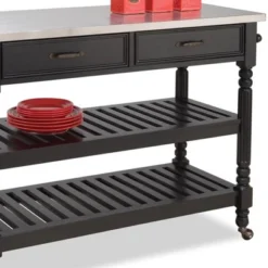 Savannah Kitchen Cart Wood - Black - Home Styles -Furniture Haven Shop GUEST 42d2536f 06d5 49af 83e3 88736b8f8c63