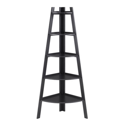 63" X 26.5" Five-Tier Pyramid Corner Ladder Shelf - Danya B. 7 63" X 26.5" Five-Tier Pyramid Corner Ladder Shelf - Danya B. - Image 7