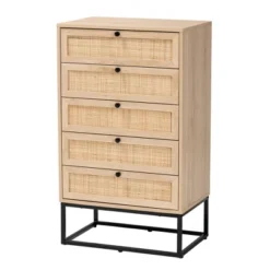 Amelia Wood Rattan 5 Drawer Storage Cabinet Natural Brown/Black - Baxton Studio 10 Amelia Wood Rattan 5 Drawer Storage Cabinet Natural Brown/Black - Baxton Studio -Furniture Haven Shop GUEST 42f9fab2 058a 49b3 8372 9eee33030712
