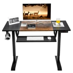 Costway 48'' Electric Sit To Stand Desk Adjustable Workstation W/ Keyboard Tray -Furniture Haven Shop GUEST 430f9937 47af 4c2a 94ae b189fa9ed3d6