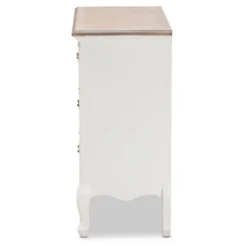 Amalie 4 Drawer Accent Dresser White/Oak - Baxton Studio -Furniture Haven Shop GUEST 432ed71a a27a 46cf 9d8e 25df9377f95b