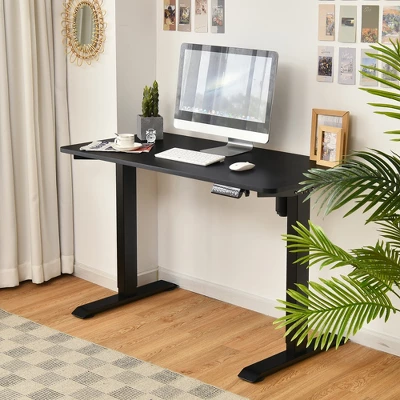 Costway Electric Adjustable Standing Desk Stand Up Workstation W/Control WhiteBlack MapleTeak 2 Costway Electric Adjustable Standing Desk Stand Up Workstation W/Control WhiteBlack MapleTeak - Image 2