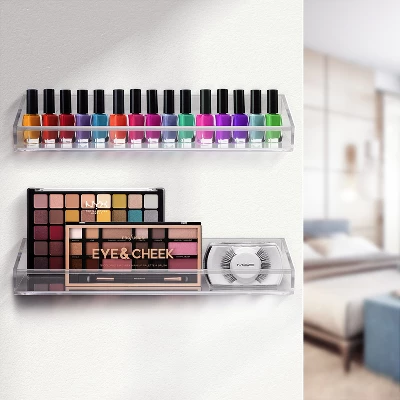 Sorbus Wall Mounted Acrylic Floating Display Shelves 1 Sorbus Wall Mounted Acrylic Floating Display Shelves