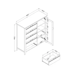Lionel Door Chest With 5 Drawers - South Shore -Furniture Haven Shop GUEST 4558ae74 1306 464e 9c16 ebbd1ca52951
