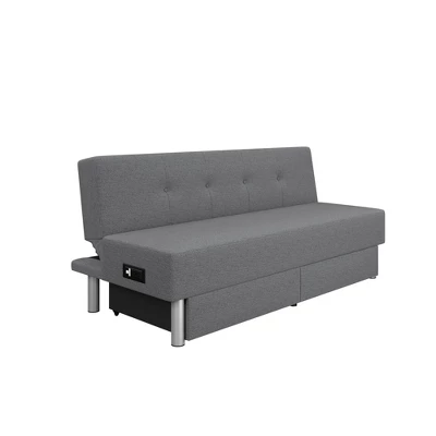 Wilton Dream Convertible Futon Sofa Bed Charcoal - Serta 6 Wilton Dream Convertible Futon Sofa Bed Charcoal - Serta - Image 6