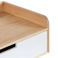 18" X 7" Kitt Floating Side Table Shelf White/Natural - Kate & Laurel All Things Decor -Furniture Haven Shop GUEST 46bc42cd aee5 4d85 b646 0ad1af6e28ee