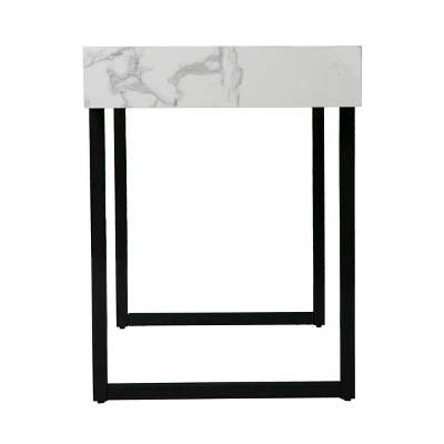 Wennan Modern Faux Marble Desk Black/White - Aiden Lane 5 Wennan Modern Faux Marble Desk Black/White - Aiden Lane - Image 5