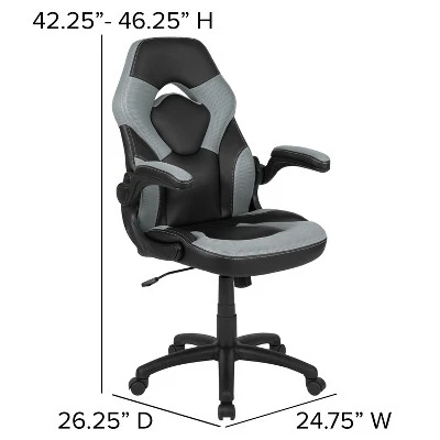 Emma And Oliver Gaming Desk & Chair Set With Cup Holder, Headphone Hook, And Monitor Stand 4 Emma And Oliver Gaming Desk & Chair Set With Cup Holder, Headphone Hook, And Monitor Stand - Image 4