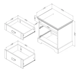Lilak 2 Drawer Nightstand - South Shore -Furniture Haven Shop GUEST 49988ab1 4ff6 4c9c 95c9 a3a5f6be929f