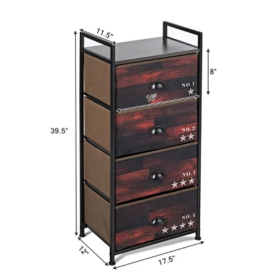 Costway 4 Drawer Fabric Dresser Storage Tower Steel Frame Closet 2 Costway 4 Drawer Fabric Dresser Storage Tower Steel Frame Closet - Image 2