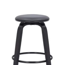 26" Harbor Backless Swivel Faux Leather Wood Counter Height Barstool Gray/Black - Armen Living 8 26" Harbor Backless Swivel Faux Leather Wood Counter Height Barstool Gray/Black - Armen Living -Furniture Haven Shop GUEST 4a10f537 18b8 49dd b823 458dd9a23c41