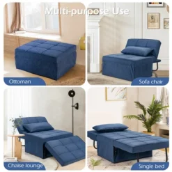 Costway 4 In 1 Multi-Function Sofa Bed Convertible Sleeper Folding Ottoman 18 Costway 4 In 1 Multi-Function Sofa Bed Convertible Sleeper Folding Ottoman -Furniture Haven Shop GUEST 4afceeb5 17f7 461f aac5 9d8d33ec245b