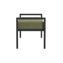 Modern Metal Bench Light Sage Green Velvet - HomePop -Furniture Haven Shop GUEST 4bb39395 ec58 4d04 9b0c cded3174bf82