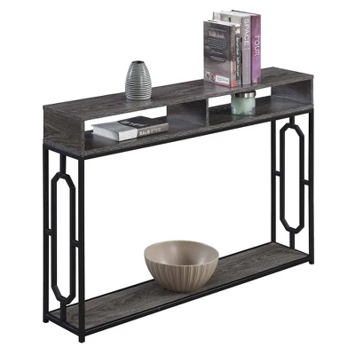 Omega Deluxe 2 Tier Console Table Weathered Gray/Black - Breighton Home 2 Omega Deluxe 2 Tier Console Table Weathered Gray/Black - Breighton Home - Image 2