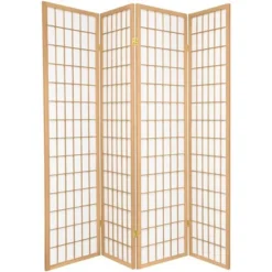4 Panel Room Divider Natural - Ore International