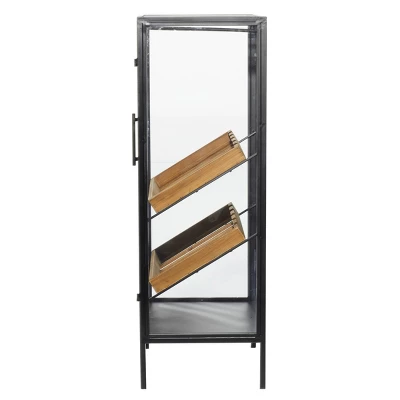 Contemporary Wood Standing Wine Rack Black - Olivia & May 7 Contemporary Wood Standing Wine Rack Black - Olivia & May - Image 7