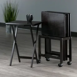 5pc Allen Snack Table Set Coffee - Winsome Wood -Furniture Haven Shop GUEST 4fe037f0 f632 444d ad71 dca26ac8def3