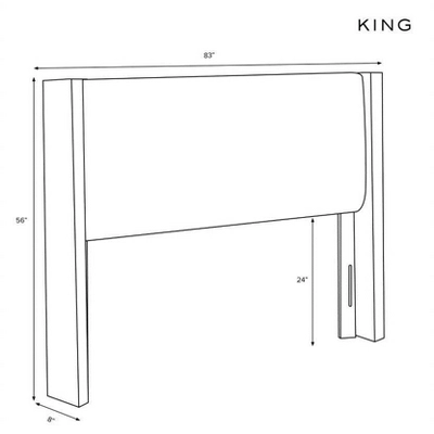 King Louis Diamond Tufted Wingback Headboard Off White Linen With Brass Nail Buttons - Skyline Furniture 5 King Louis Diamond Tufted Wingback Headboard Off White Linen With Brass Nail Buttons - Skyline Furniture - Image 5