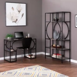 68.25" Vikrin 5 Tier Bookshelf Natural/Black - Aiden Lane 13 68.25" Vikrin 5 Tier Bookshelf Natural/Black - Aiden Lane -Furniture Haven Shop GUEST 5122b4b4 6301 47d3 b9cf cd68e7c61aaf