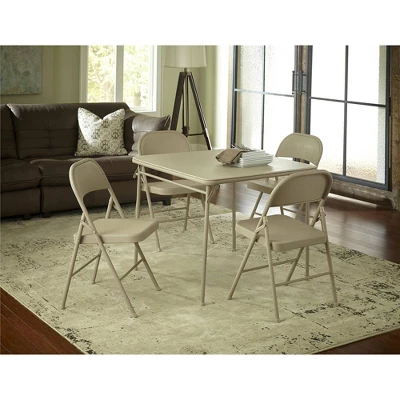 34" Vinyl Top Folding Table - Room & Joy 3 34" Vinyl Top Folding Table - Room & Joy - Image 3
