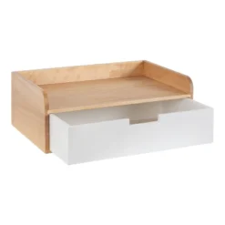 18" X 7" Kitt Floating Side Table Shelf White/Natural - Kate & Laurel All Things Decor -Furniture Haven Shop GUEST 526ccc04 9602 4156 a50b 4a1b0c1db283