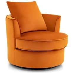 Costway Modern 360° Swivel Barrel Chair Accent Round Club Chair No Assembly Lint -Furniture Haven Shop GUEST 53509669 79e6 4ba5 8cdd 3a28f996c317