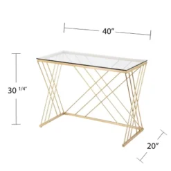 Oaknut Modern Glass Top Desk Gold - Aiden Lane 11 Oaknut Modern Glass Top Desk Gold - Aiden Lane -Furniture Haven Shop GUEST 5378d2f7 c4b2 4723 b79e 1f484b89fa50