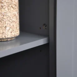 HOMCOM Kitchen Buffet Hutch Wooden Storage Cabinet With Framed Glass Door, Drawer And Microwave Space -Furniture Haven Shop GUEST 53f0e06a 0d2f 4d7a 82f8 c33fd19345f2