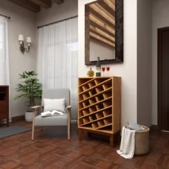 Modern Wood Wine Rack Brown - Olivia & May 23 Modern Wood Wine Rack Brown - Olivia & May -Furniture Haven Shop GUEST 552884e0 661f 4881 9078 7d31981c249a