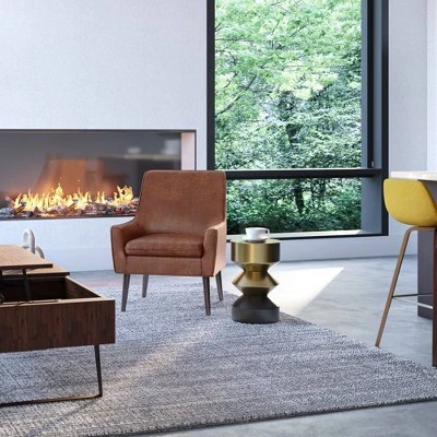 Clover Side Table Black/Brass - WyndenHall 1 Clover Side Table Black/Brass - WyndenHall