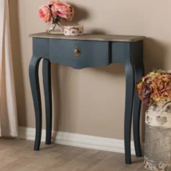 Mazarine Classic And Provincial Spruce Finished Console Table Blue - Baxton Studio 17 Mazarine Classic And Provincial Spruce Finished Console Table Blue - Baxton Studio -Furniture Haven Shop GUEST 557e46e1 e47f 41d6 8f04 b253dfbb2cd2