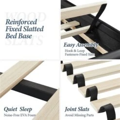 Yaheetech Upholstered Bed Frame With Button-Tufted Headboard 15 Yaheetech Upholstered Bed Frame With Button-Tufted Headboard -Furniture Haven Shop GUEST 56bdce78 d75e 4e82 8cee a4d6f0aab81b