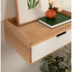 18" X 7" Kitt Floating Side Table Shelf White/Natural - Kate & Laurel All Things Decor -Furniture Haven Shop GUEST 57ff2b6a 527a 4dca 989d 324f9afbb780