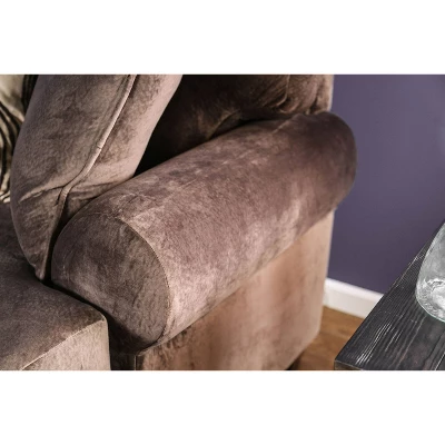 Mauricio Microfiber Sofa Brown - Furniture Of America 3 Mauricio Microfiber Sofa Brown - Furniture Of America - Image 3