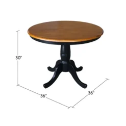 36" Round Top Pedestal Dining Table Black/Red - International Concepts -Furniture Haven Shop GUEST 58d52b8a 94a1 43b7 86dc f75b3b0fcc19