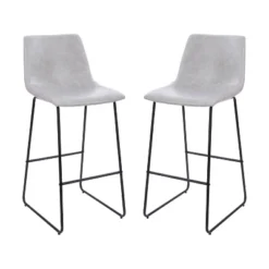 Flash Furniture 30 Inch Commercial Grade LeatherSoft Bar Height Barstools, Set Of 2 -Furniture Haven Shop GUEST 59344df8 0ecb 44a0 8959 fe4d87053379
