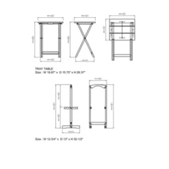 Acacia Tray Table Set Gray - Linon -Furniture Haven Shop GUEST 594f2992 ae09 406f 986e 2d7150da37de