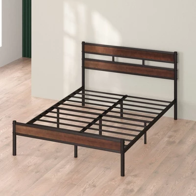 Roman Bamboo And Metal Platform Bed Frame Brown - Zinus 7 Roman Bamboo And Metal Platform Bed Frame Brown - Zinus - Image 7