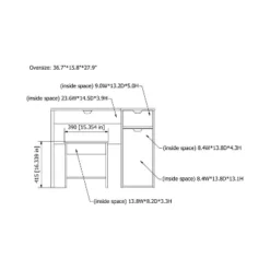 Lena 3 Drawer Vanity Set Dark Walnut - HOMES: Inside + Out 5 Lena 3 Drawer Vanity Set Dark Walnut - HOMES: Inside + Out -Furniture Haven Shop GUEST 5ae306ac e10b 4c62 8928 b6e17012af03