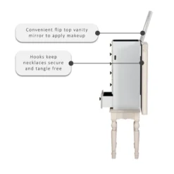 Obrecht Jewelry Armoire Off White - Powell Company -Furniture Haven Shop GUEST 5b343db7 3327 4f37 9192 522a44b75074
