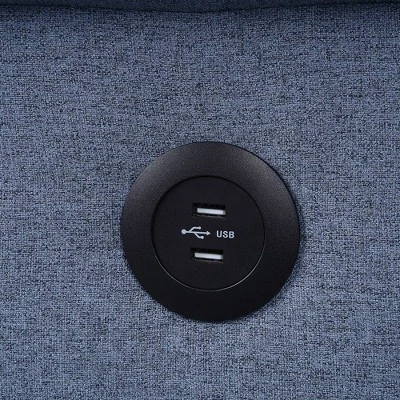 78" Nichelle Sofa Blue Fabric - Acme Furniture 4 78" Nichelle Sofa Blue Fabric - Acme Furniture - Image 4