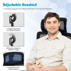 Costway Ergonomic Office Chair High-Back Mesh Chair W/Adjustable Lumbar Support 15 Costway Ergonomic Office Chair High-Back Mesh Chair W/Adjustable Lumbar Support -Furniture Haven Shop GUEST 5cff5ede 2fbd 417a 9f4d 46837718445d